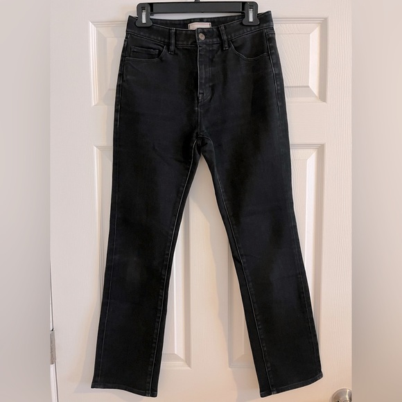 Uniqlo Denim - Uniqlo Heat Tech Straight Jeans Washed Black